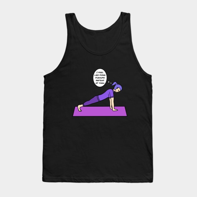 Plank pose - yoga Tank Top by Andrew Hau